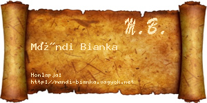 Mándi Bianka névjegykártya